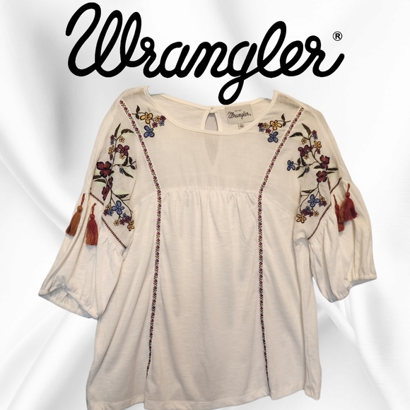 Wrangler Tops - NWOT Ladies Boho Wrangler Top L